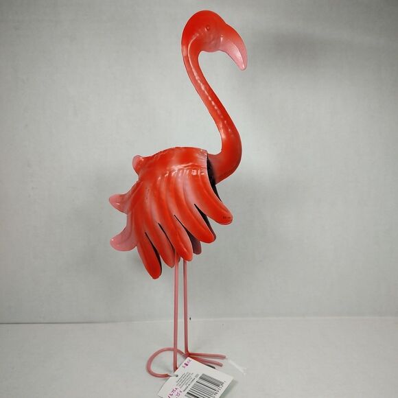 Trueliving Outdoors Standing Metal Flamingo Garden Decor Sculpture Yard Art - Picture 7 of 16